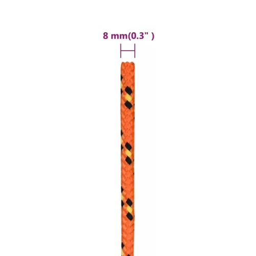  narancssárga polipropilén hajókötél 8 mm 100 m