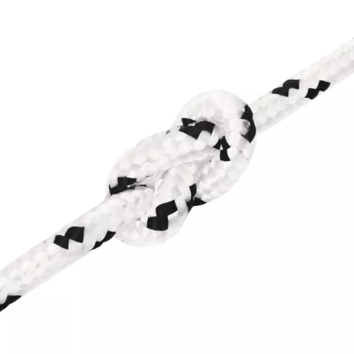  fehér poliészter fonott csónakkötél 6 mm x 25 m