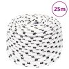 fehér poliészter fonott csónakkötél 10 mm x 25 m