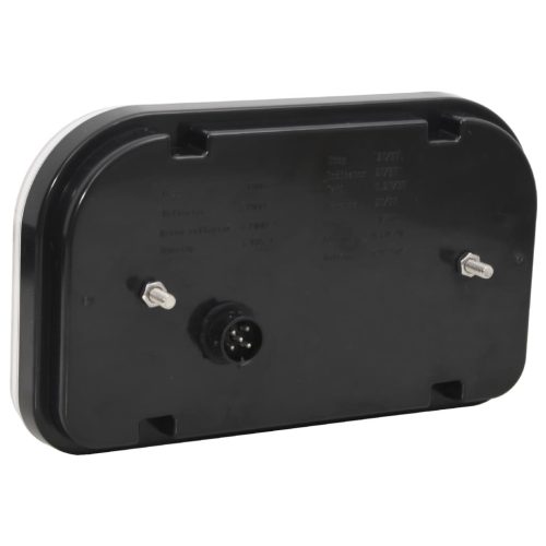  2 db piros utánfutólámpa LED-izzóval 24 x 5 x 14,5 cm 12 V