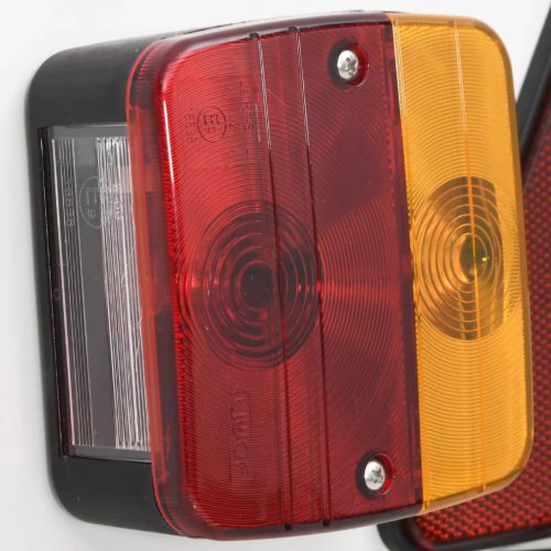  piros utánfutólámpa klasszikus izzóval 115 x 7 x 14 cm 12 V