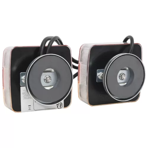  2 db piros utánfutólámpa LED-izzóval 10,5 x 7,5 x 10 cm 12 V