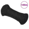  fekete polipropilén munkakötél 3 mm 100 m