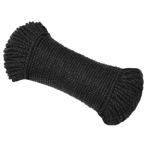  fekete polipropilén munkakötél 8 mm 250 m