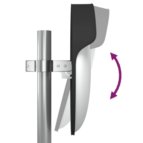  fekete polikarbonát kültéri domború közlekedési tükör Ø45 cm