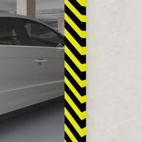  sarokvédő sárga&fekete 6x2x101,5 cm PU