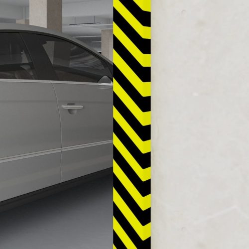  sarokvédő sárga&fekete 6x2x101,5 cm PU