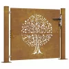  famintás corten acél kerti kapu 105 x 80 cm