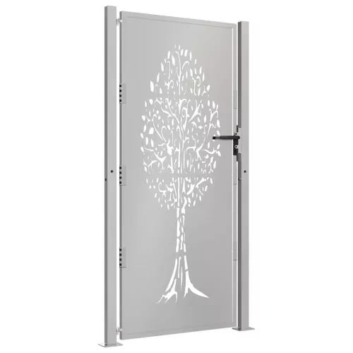  famintás corten acél kerti kapu 105 x 180 cm