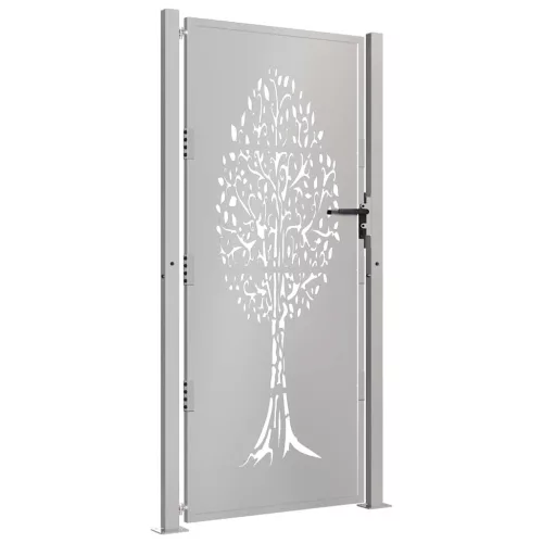  rozsdaszínű famintás corten acél kerti kapu 105 x 205 cm