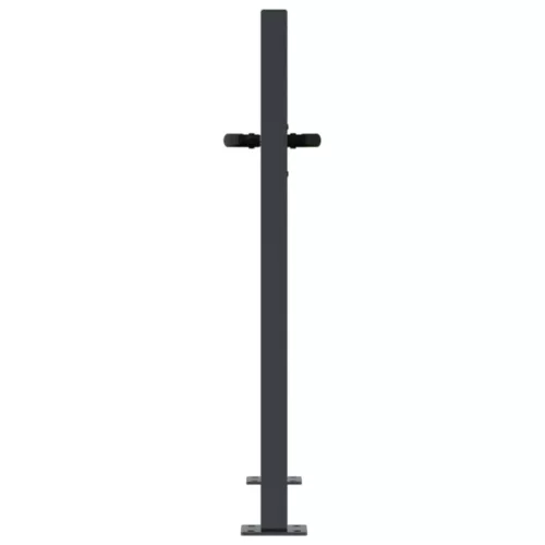  antracitszürke fűmintás acél kertkapu 105 x 105 cm