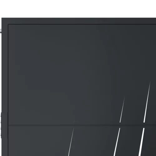  antracitszürke fűmintás acél kertkapu 105 x 155 cm