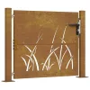  fűmintás corten acél kerti kapu 105 x 80 cm