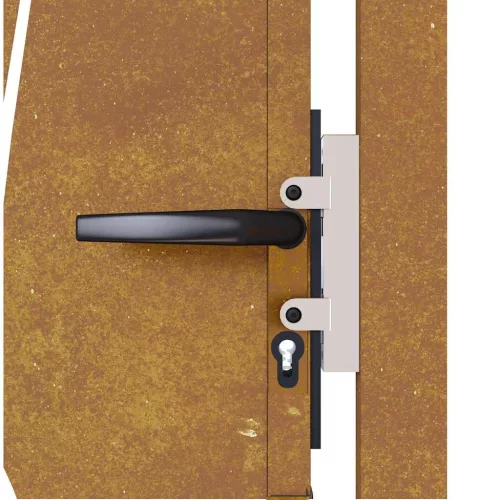  fűmintás corten acél kerti kapu 105 x 105 cm