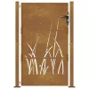  fűmintás corten acél kerti kapu 105 x 130 cm