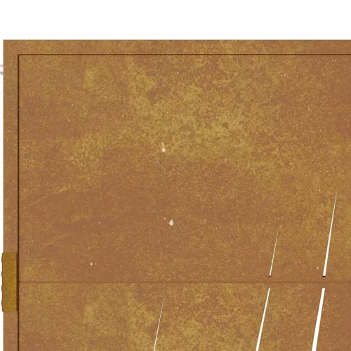  fűmintás corten acél kerti kapu 105 x 205 cm