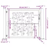  antracitszürke acél bambuszmintás kertkapu 105 x 105 cm