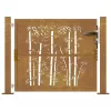  bambuszmintás corten acél kerti kapu 105x80 cm