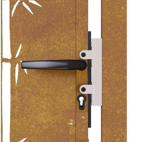  bambuszmintás corten acél kerti kapu 105x80 cm
