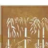  bambuszmintás corten acél kerti kapu 105 x 205 cm
