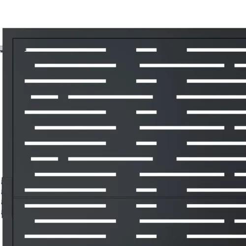  antracitszürke acél négyszögmintás kertkapu 105 x 80 cm