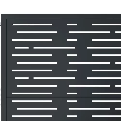  antracitszürke négyszögmintás acél kertkapu 105 x 155 cm