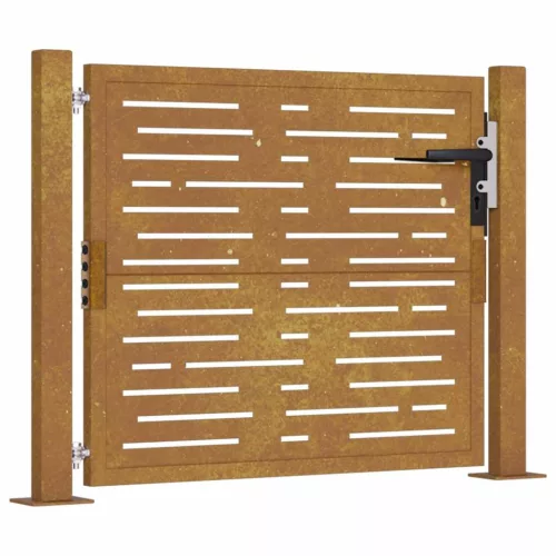  famintás corten acél kerti kapu 105 x 80 cm