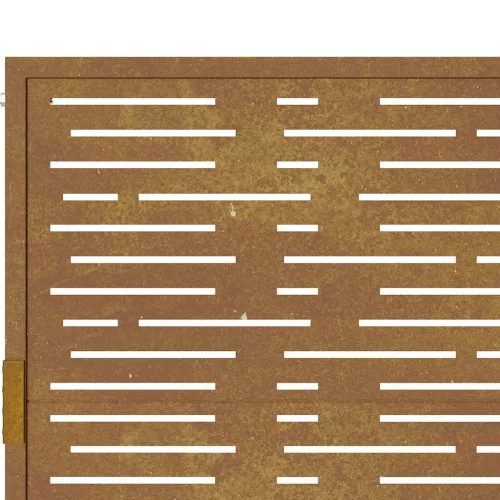 rozsdaszínű famintás corten acél kerti kapu 105 x 105 cm