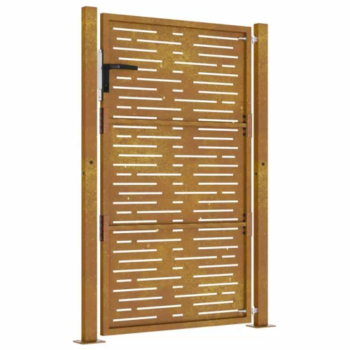  fűmintás corten acél kerti kapu 105 x 155 cm