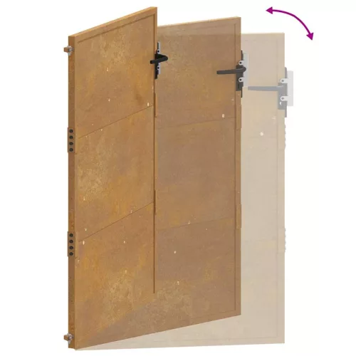  corten acél kerti kapu 105 x 155 cm
