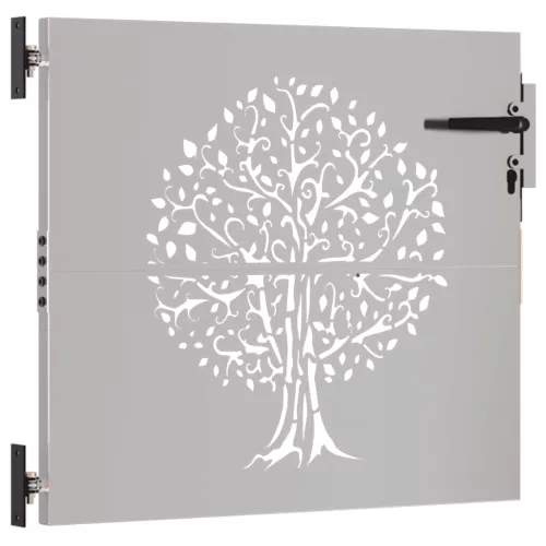  rozsdaszínű famintás corten acél kerti kapu 85x75 cm