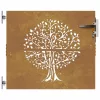  famintás corten acél kerti kapu 85x100 cm