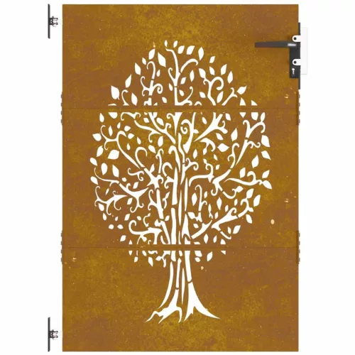  famintás corten acél kerti kapu 85x125 cm