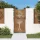  famintás corten acél kerti kapu 85x175 cm