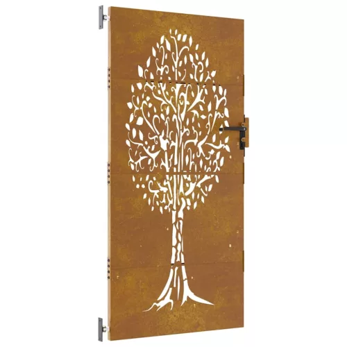  famintás corten acél kerti kapu 85x175 cm