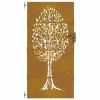  famintás corten acél kerti kapu 85x175 cm