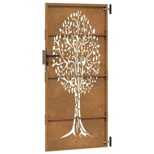  famintás corten acél kerti kapu 85x175 cm