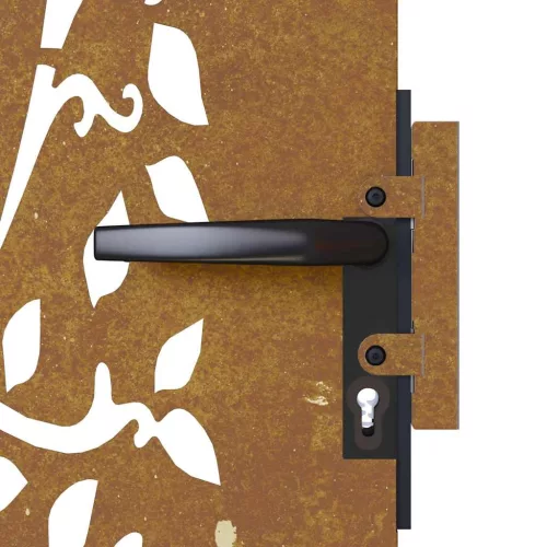  famintás corten acél kerti kapu 85x175 cm