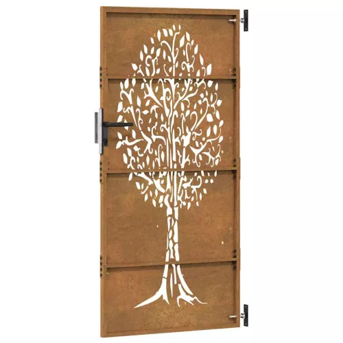  famintás corten acél kerti kapu 85x200 cm