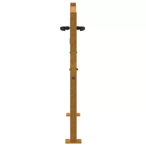  Corten acél kerti kapu 100x100 cm, fa mintázatú