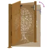  rozsdaszínű famintás corten acél kerti kapu 105 x 155 cm