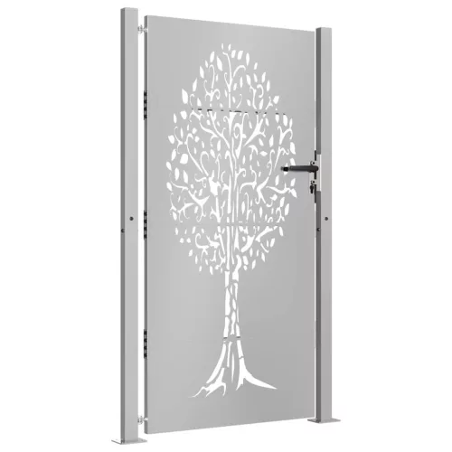  rozsdaszínű famintás corten acél kerti kapu 105 x 205 cm