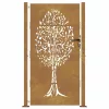  rozsdaszínű famintás corten acél kerti kapu 105 x 205 cm