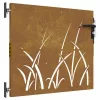  fűmintás corten acél kerti kapu 85 x 75 cm