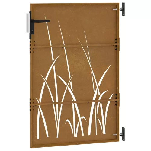  fűmintás corten acél kerti kapu 85 x 125 cm
