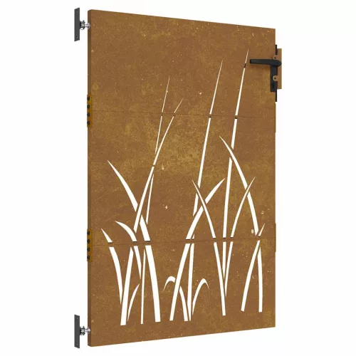  fűmintás corten acél kerti kapu 85 x 150 cm