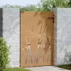  fűmintás corten acél kerti kapu 85 x 150 cm
