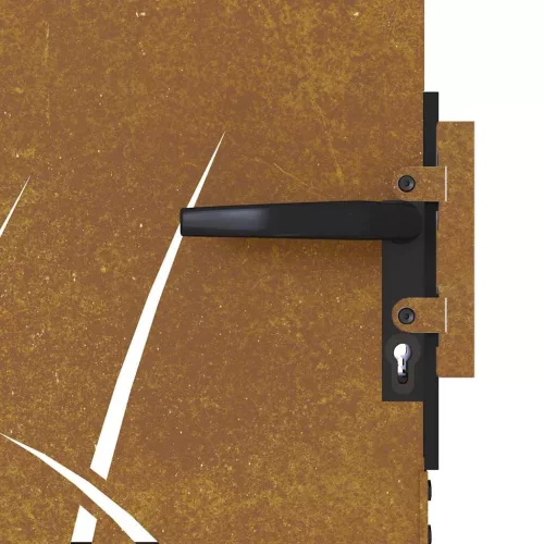  fűmintás corten acél kerti kapu 85 x 150 cm