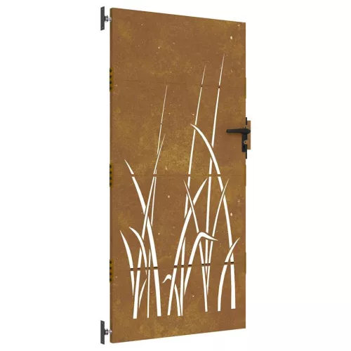  fűmintás corten acél kerti kapu 85 x 175 cm