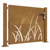  fűmintás corten acél kerti kapu 105 x 80 cm